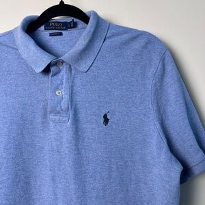 Polo By Ralph Lauren Blue embroidered pony Short Sleeve cotton button Mens Large